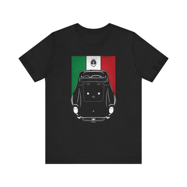 Maserati 300S T-shirt - Italy Flag Shirt Black by Auto Art Apparel