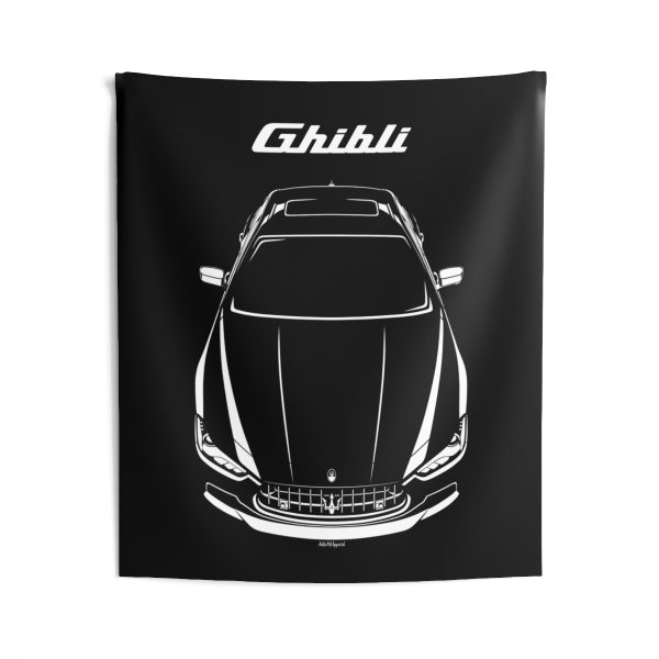 Maserati Ghibli 2014-2019 Tapestry 50 x 60 inch by Auto Art Apparel