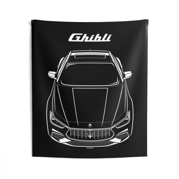 Maserati Ghibli 2020-2024 Tapestry 50 x 60 inch by Auto Art Apparel