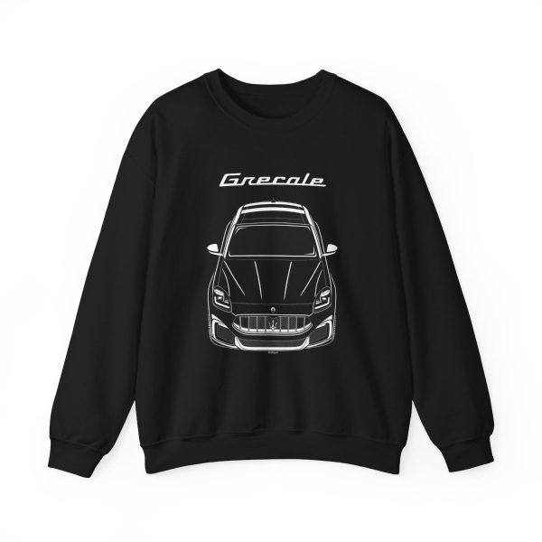Maserati Grecale Crewneck Sweatshirt Black by Auto Art Apparel