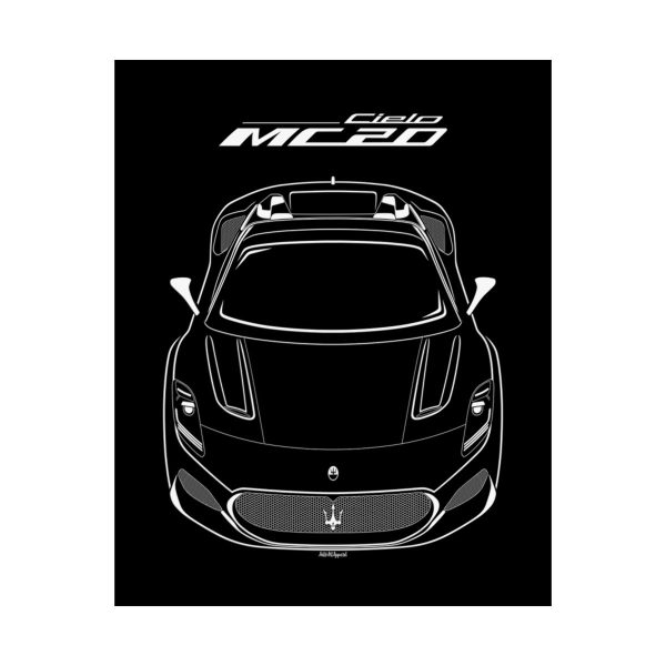 Maserati MC20 Cielo Poster 16 x 20 inch by Auto Art Apparel
