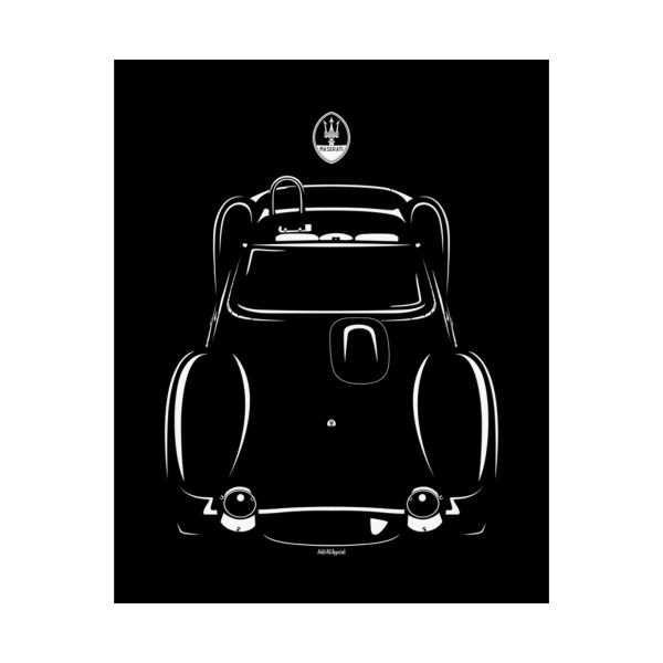 Maserati TIPO 61 Birdcage Poster 16 x 20 inch by Auto Art Apparel
