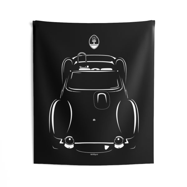 Maserati TIPO 61 Birdcage Tapestry 50 x 60 inch by Auto Art Apparel