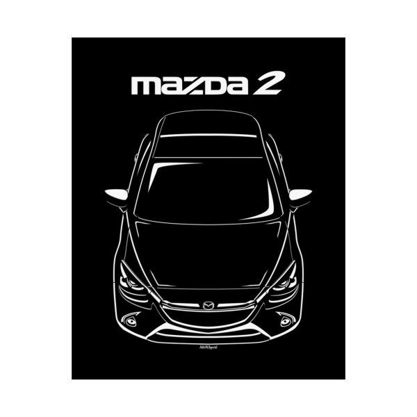 Mazda Mazda2 2014-2020 Poster 16 x 20 inch by Auto Art Apparel