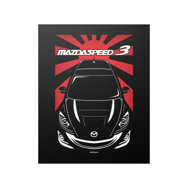 Mazda Mazdaspeed 3 2nd gen 2010-2013 Poster - JDM Print 16 x 20 inch by Auto Art Apparel