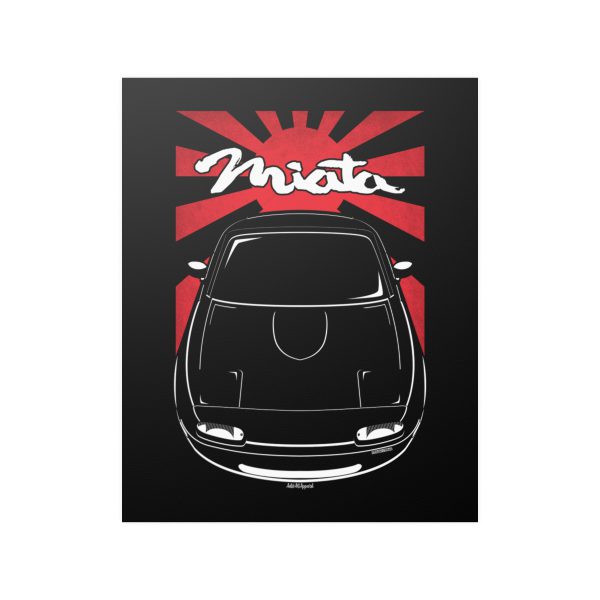 Mazda MX 5 Miata Roadster NA 1st gen 1990-1997 Poster - JDM Print 16 x 20 inch by Auto Art Apparel