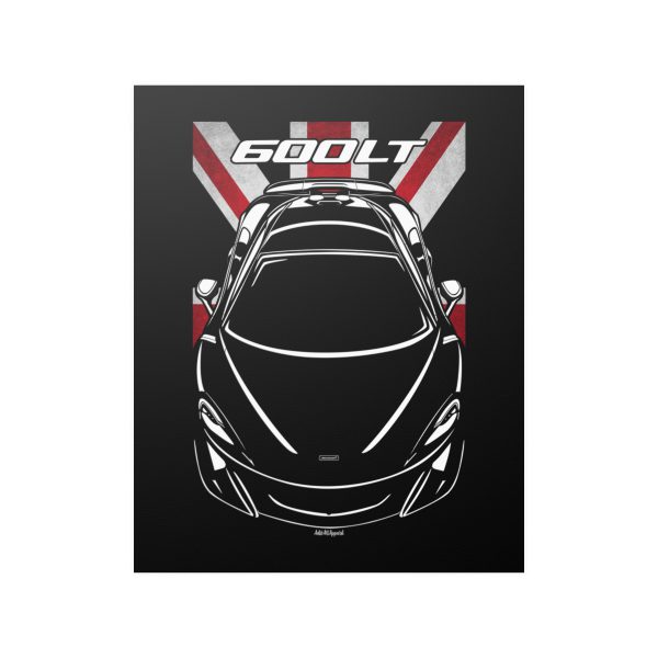 McLaren 600LT Poster - UK Flag Print 16 x 20 inch by Auto Art Apparel