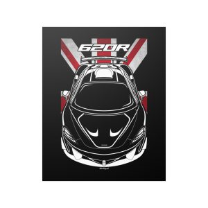 McLaren 620R Poster - UK Flag Print 16 x 20 inch by Auto Art Apparel