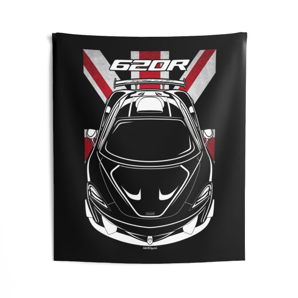 McLaren 620R Tapestry - UK Flag Wall Art 50 x 60 inch by Auto Art Apparel