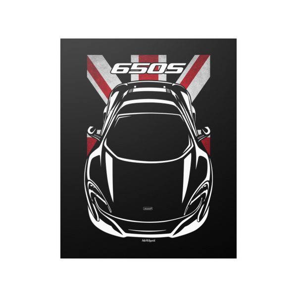 McLaren 650S Poster - UK Flag Print 16 x 20 inch by Auto Art Apparel