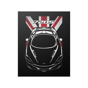 McLaren 720S Poster - UK Flag Print 16 x 20 inch by Auto Art Apparel