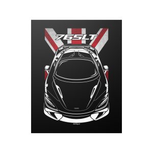 McLaren 765LT Poster - UK Flag Print 16 x 20 inch by Auto Art Apparel