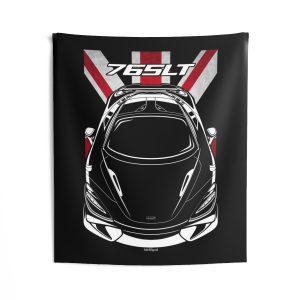 McLaren 765LT Tapestry - UK Flag Wall Art 50 x 60 inch by Auto Art Apparel