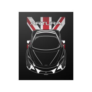 McLaren Artura Poster - UK Flag Print 16 x 20 inch by Auto Art Apparel