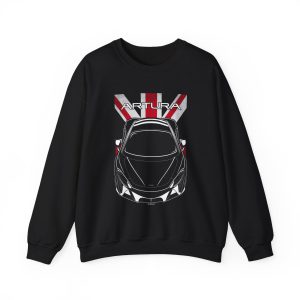 McLaren Artura Sweatshirt - UK Flag Crewneck Black by Auto Art Apparel