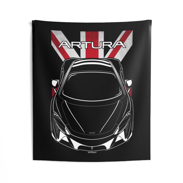 McLaren Artura Tapestry - UK Flag Wall Art 50 x 60 inch by Auto Art Apparel