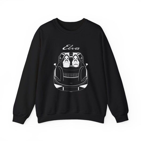 Mclaren Elva Crewneck Sweatshirt Black by Auto Art Apparel