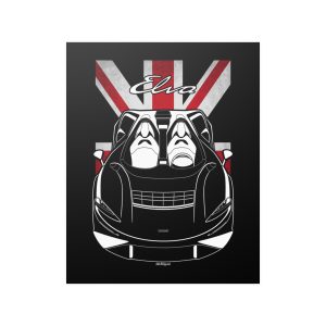 Mclaren Elva Poster - UK Flag Print 16 x 20 inch by Auto Art Apparel