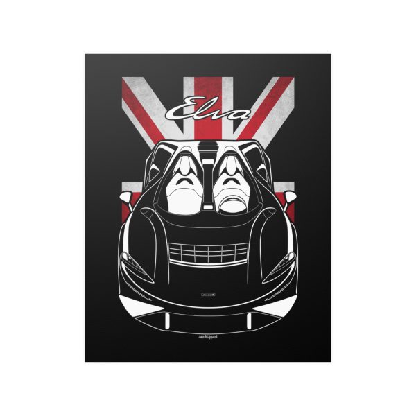Mclaren Elva Poster - UK Flag Print 16 x 20 inch by Auto Art Apparel