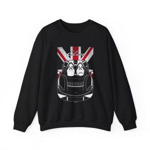 Mclaren Elva Sweatshirt - UK Flag Crewneck Black by Auto Art Apparel