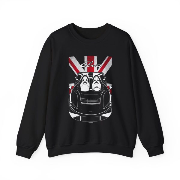 Mclaren Elva Sweatshirt - UK Flag Crewneck Black by Auto Art Apparel