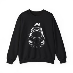 McLaren F1 Crewneck Sweatshirt Black by Auto Art Apparel
