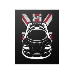 McLaren F1 GT Poster - UK Flag Print 16 x 20 inch by Auto Art Apparel
