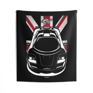 McLaren F1 GT Tapestry - UK Flag Wall Art 50 x 60 inch by Auto Art Apparel