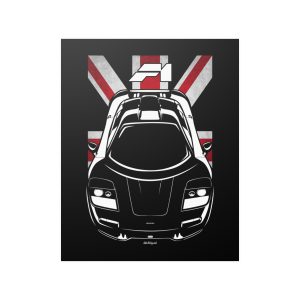 McLaren F1 Poster - UK Flag Print 16 x 20 inch by Auto Art Apparel