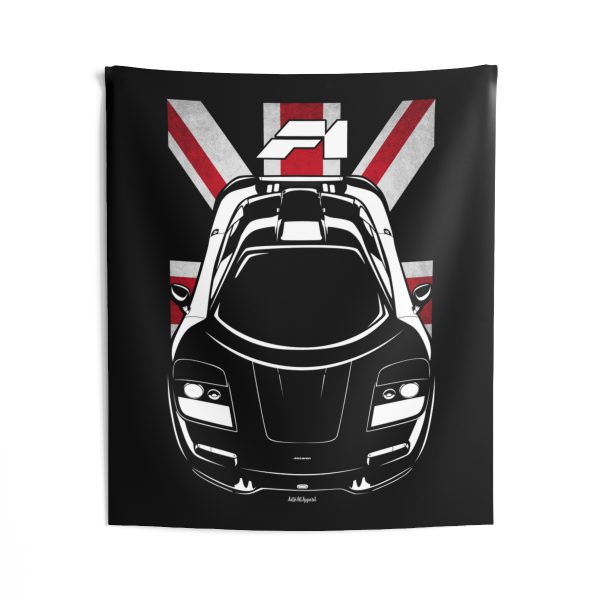 McLaren F1 Tapestry - UK Flag Wall Art 50 x 60 inch by Auto Art Apparel