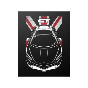 McLaren GT Poster - UK Flag Print 16 x 20 inch by Auto Art Apparel