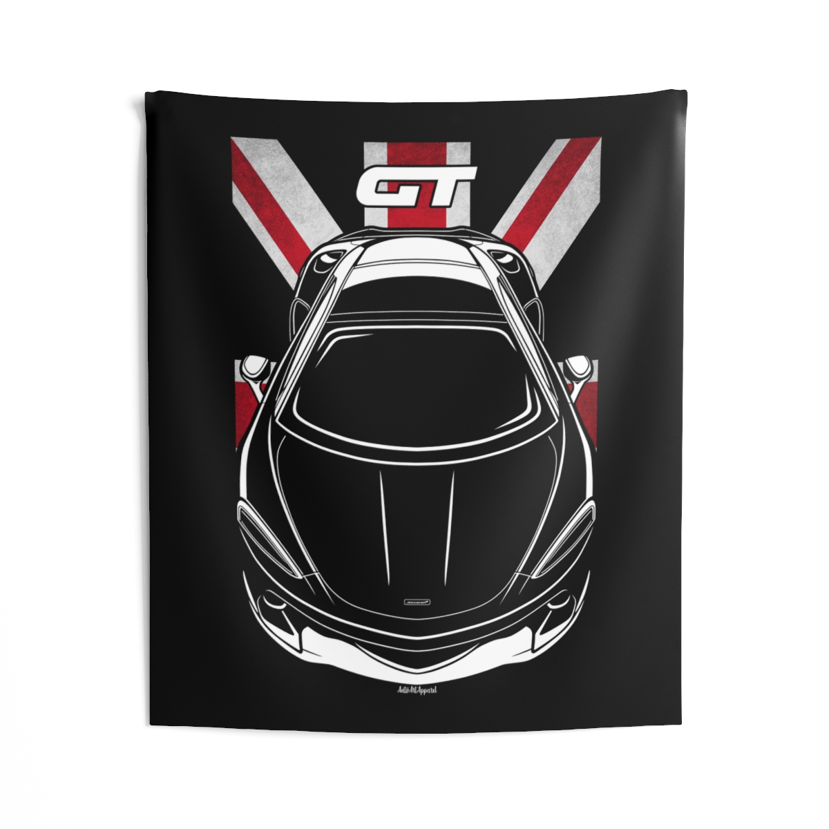 McLaren GT Tapestry - UK Flag Wall Art 50 x 60 inch by Auto Art Apparel