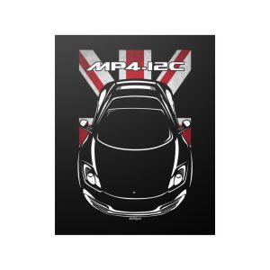 McLaren MP4 12C Poster - UK Flag Print 16 x 20 inch by Auto Art Apparel