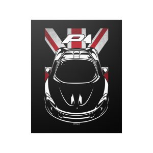 McLaren P1 Poster - UK Flag Print 16 x 20 inch by Auto Art Apparel