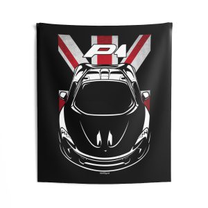 McLaren P1 Tapestry - UK Flag Wall Art 50 x 60 inch by Auto Art Apparel