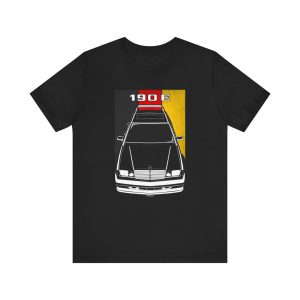 Mercedes 190E Evolution 2 T-shirt - Germany Flag Shirt Black by Auto Art Apparel