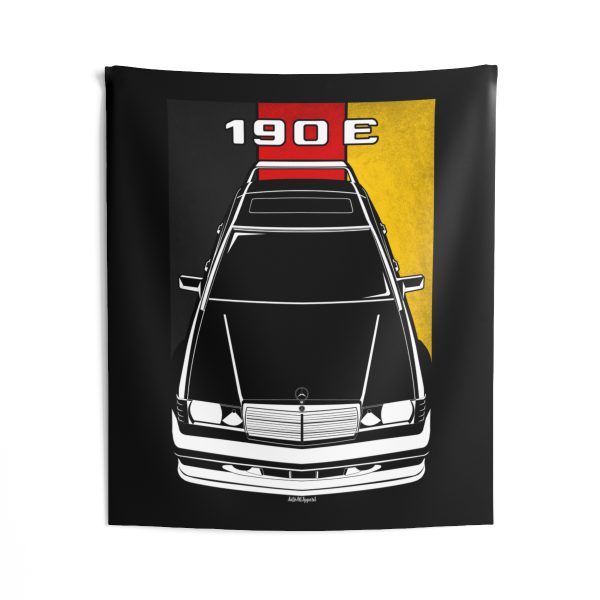 Mercedes 190E Evolution 2 Tapestry - Germany Flag Wall Art 50 x 60 inch by Auto Art Apparel
