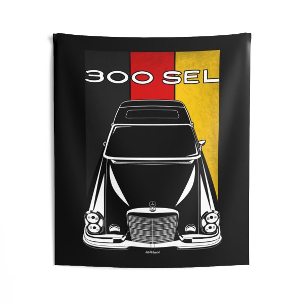Mercedes 300 SEL 1968-1972 Tapestry - Germany Flag Wall Art 50 x 60 inch by Auto Art Apparel