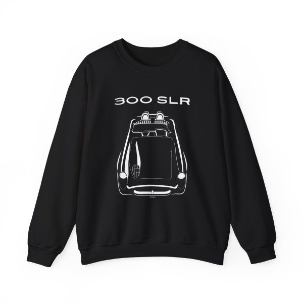 Mercedes 300 SLR Crewneck Sweatshirt Black by Auto Art Apparel
