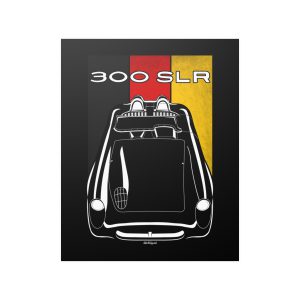 Mercedes 300 SLR Poster - Germany Flag Print 16 x 20 inch by Auto Art Apparel
