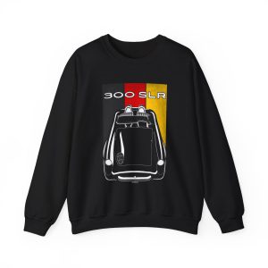 Mercedes 300 SLR Sweatshirt - Germany Flag Crewneck Black by Auto Art Apparel