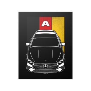 Mercedes A Class 2023-2024 Poster - Germany Flag Print 16 x 20 inch by Auto Art Apparel