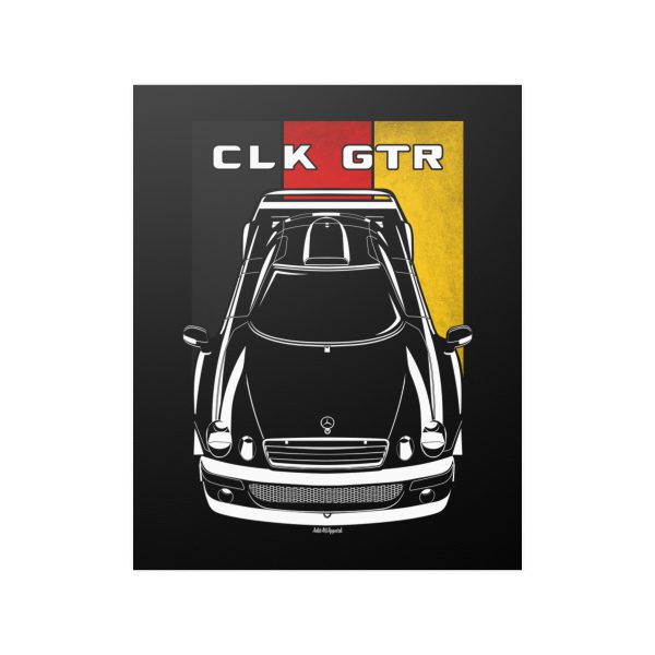 Mercedes AMG CLK GTR Poster - Germany Flag Print 16 x 20 inch by Auto Art Apparel