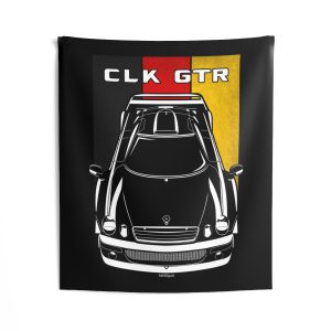 Mercedes AMG CLK GTR Tapestry - Germany Flag Wall Art 50 x 60 inch by Auto Art Apparel