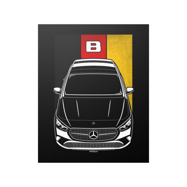 Mercedes B Class 2023-2024 Poster - Germany Flag Print 16 x 20 inch by Auto Art Apparel