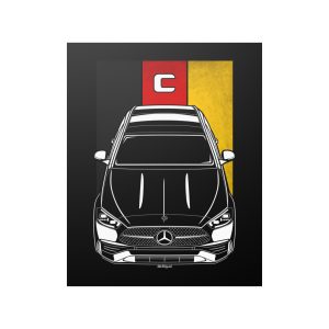 Mercedes C Class 2022-2024 Poster - Germany Flag Print 16 x 20 inch by Auto Art Apparel
