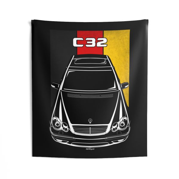 Mercedes C32 AMG 2001-2004 Tapestry - Germany Flag Wall Art 50 x 60 inch by Auto Art Apparel