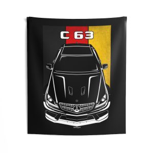 Mercedes C63 AMG Black Series 2012-2015 Tapestry - Germany Flag Wall Art 50 x 60 inch by Auto Art Apparel