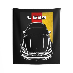 Mercedes C63 S AMG 2016-2018 Tapestry - Germany Flag Wall Art 50 x 60 inch by Auto Art Apparel