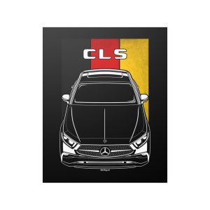Mercedes CLS 2022-2023 Poster - Germany Flag Print 16 x 20 inch by Auto Art Apparel